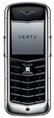 Vertu Constellation Polished Stainless Steel Black Leather
