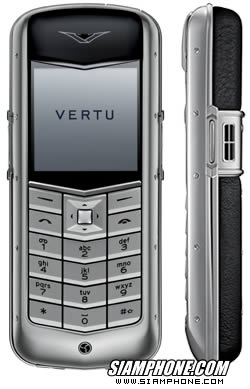 Vertu Constellation Satin Stainless Steel Black Leather