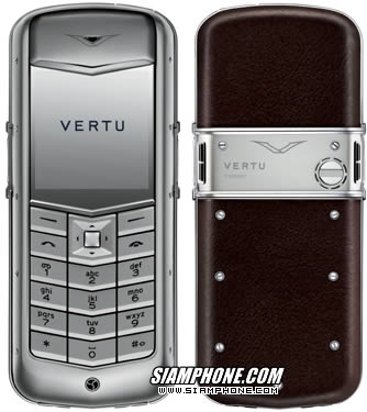 Vertu Constellation Satin Stainless Steel Black Leather
