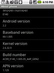 Acer beTouch E140 - เอเซอร์ E140