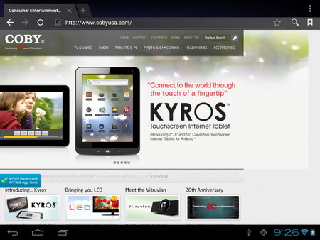 Coby Kyros 9742 Tablet - โคบี้