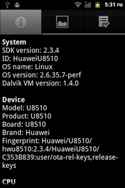 Huawei IDEOS X3 - หัวเหว่ย U8510 IDEOS X3